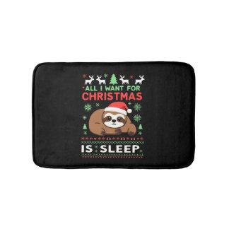 Tapis De Bain All I Want For Christmas Is Sleep - Funny Xmas Slo