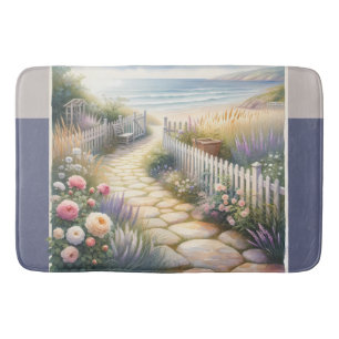 Tapis De Bain Allée de jardin de campagne menant à la mer