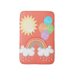 Tapis De Bain Alliance de Dieu arc-en-ciel Soleil Dove Olive B