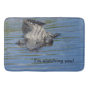 Tapis De Bain Alligator Bath Mat "Je vous regarde !"