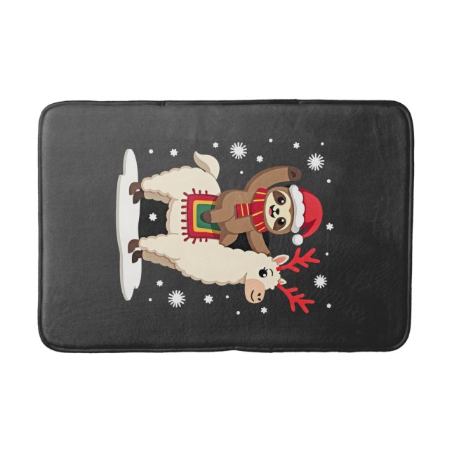 Tapis De Bain Alpaca Paresseux Noël (1) (Devant)
