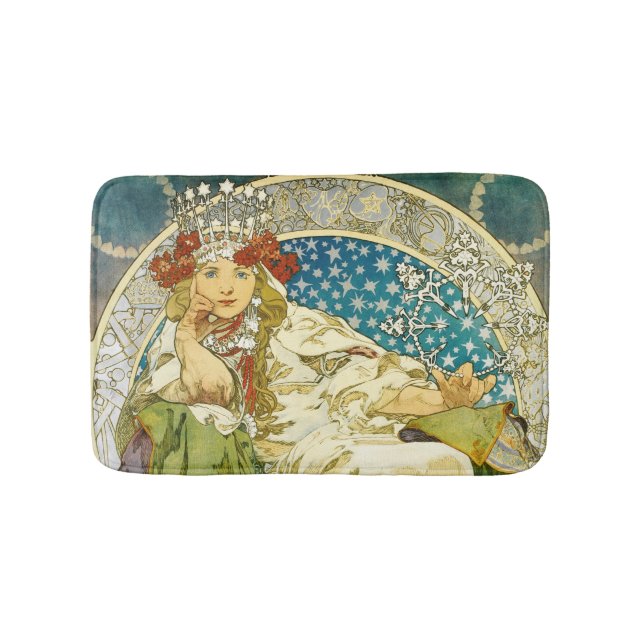 Tapis De Bain Alphonse Mucha Princess Hyacinth Art Nouveau (Devant)