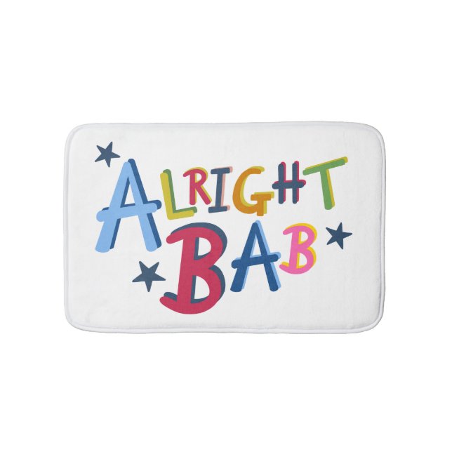 Tapis De Bain Alright Bab Noir Pays Mots (Devant)