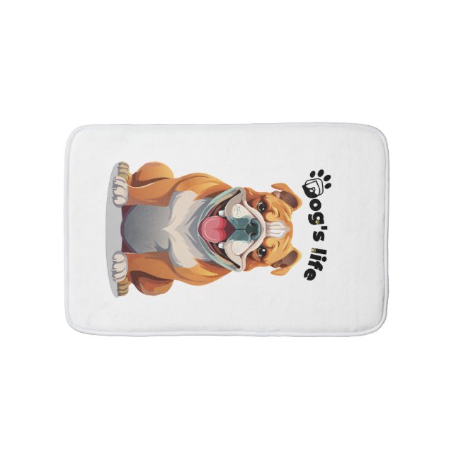 Tapis De Bain Amateur de Bouledogue Art � Parfait pour les Chemi (Devant)
