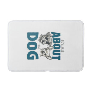 Tapis De Bain Amateur de chien drôle Gravure vintage Graphique_1