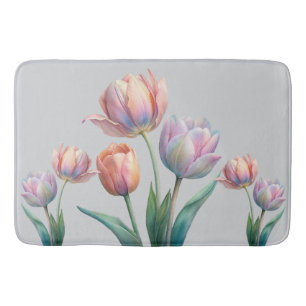 Tapis De Bain Ambiance romantique et poétique Pastel Tulips