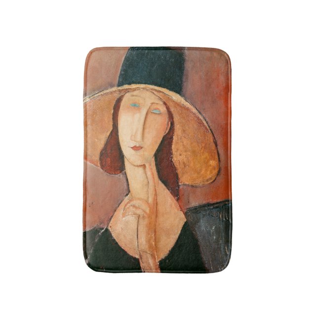 Tapis De Bain Amedeo Modigliani - Jeanne Hebuterne en grand Casq (Devant (Vertical))