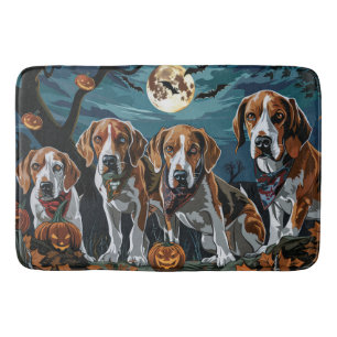 Tapis De Bain Américain Anglais Foxhound Halloween Éffrayant