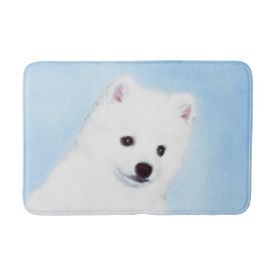 Tapis De Bain American Eskimo Dog Painting - Original Dog Art