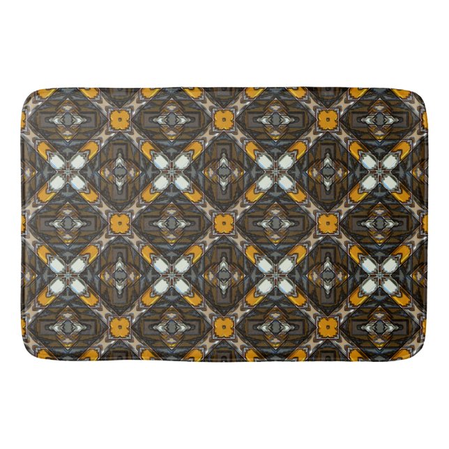 Tapis De Bain Amérindien moderne 3 bains Mat (Devant)