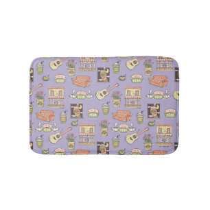 Tapis De Bain AMIS™   Motif d'icône violet