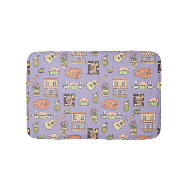 Tapis De Bain AMIS™ | Motif d'icône violet (Devant)