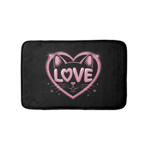 Tapis De Bain Amour de chat scintillant