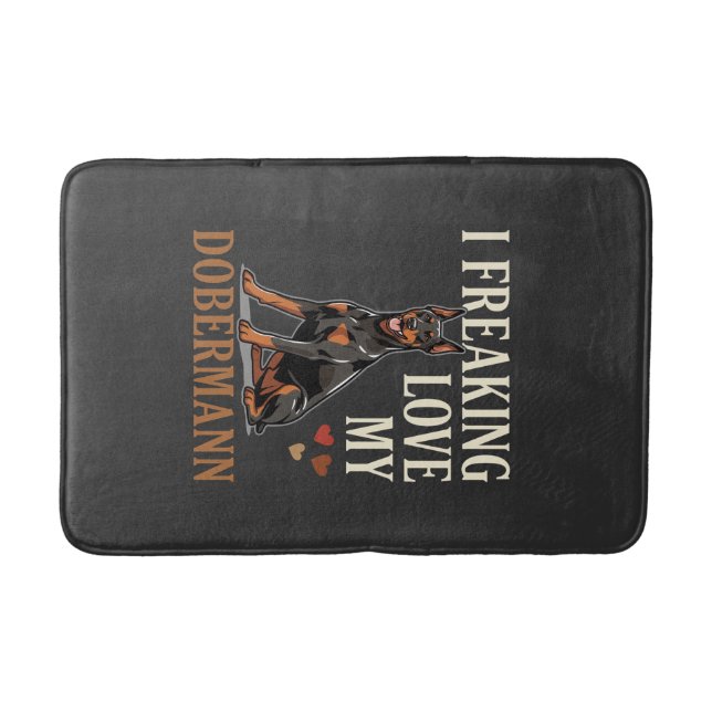 Tapis De Bain Amour de Dobermann Amateur de Chien (Devant)