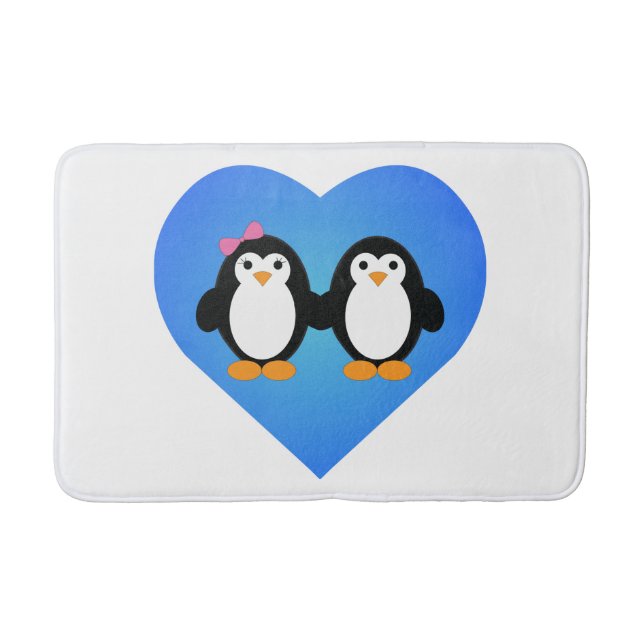 Tapis De Bain Amour des pingouins (Devant)