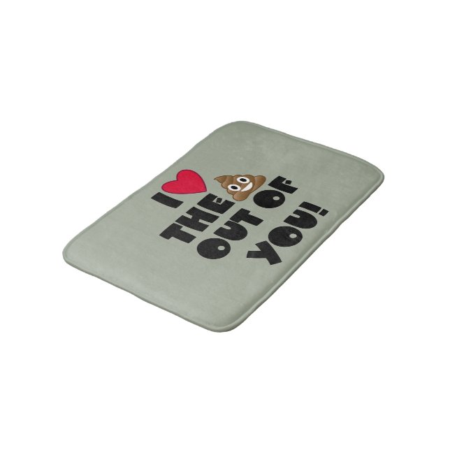Tapis De Bain Amour drôle d'Emoji (Angle)