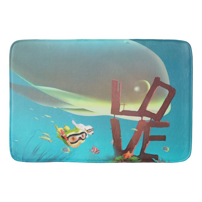 Tapis De Bain Amour sous-marin (Devant)