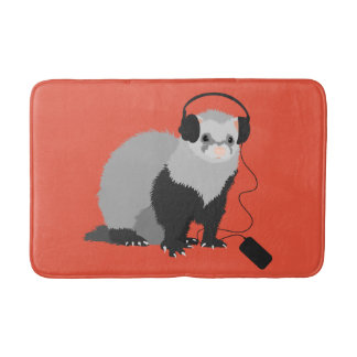 Tapis De Bain Amoureux de la musique furet