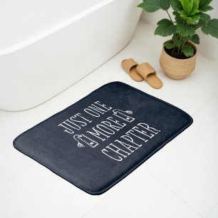Tapis De Bain Amoureux du livre bleu marine Citation drôle