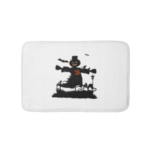 Tapis De Bain Amusant design d'halloween avec épouvantail