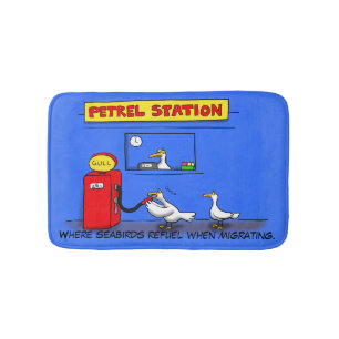 Tapis De Bain Amusant goéland de mer petrel caricature humour