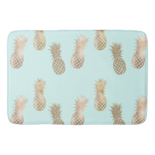 Tapis De Bain Ananas Chic Mint Gold Glam