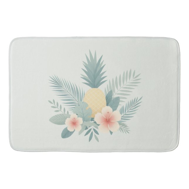 Tapis De Bain Ananas floral & Hawaiian (Devant)