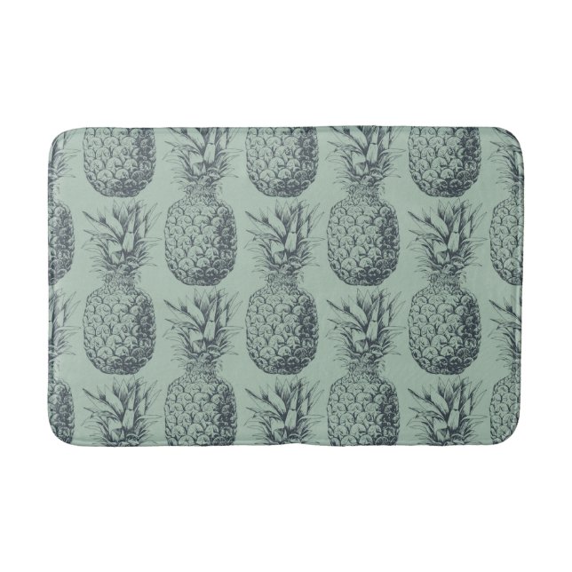 Tapis De Bain Ananas, fruit tropical design motif (Devant)