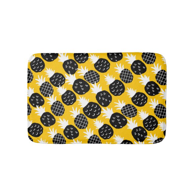 Tapis De Bain Ananas noir (Devant)