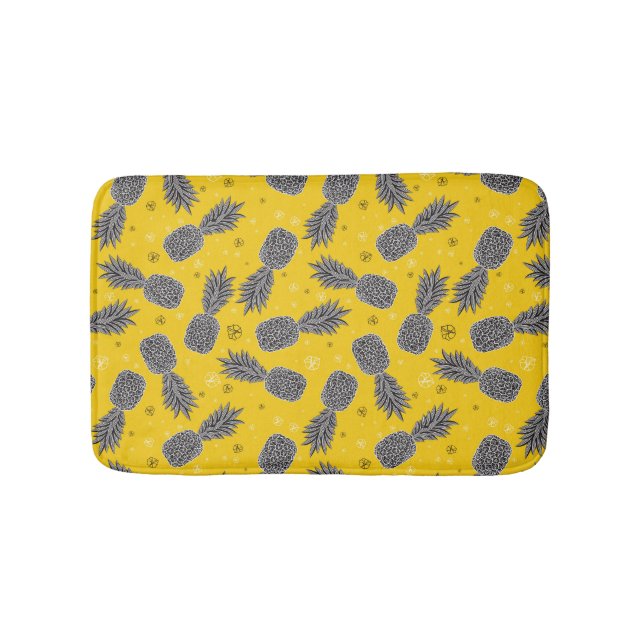 Tapis De Bain Ananas Sur Or (Devant)