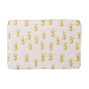 Tapis De Bain Ananas Tropical Blush Gold