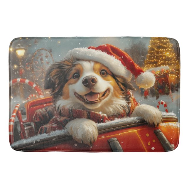 Tapis De Bain Anatolie Berger Chien Roller Dessous de verre Noël (Devant)