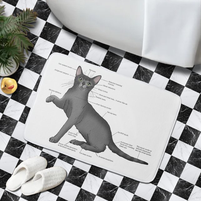 Tapis De Bain Anatomie d'un chat (Créateur téléchargé)