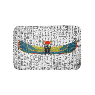 Tapis De Bain Ancien Scarab à ailes égyptiennes
