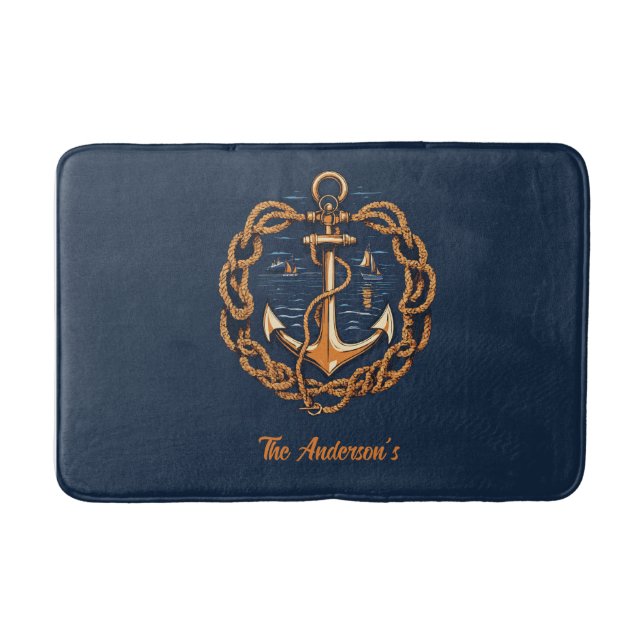 Tapis De Bain Ancre du Nautical Golden Ship (Devant)