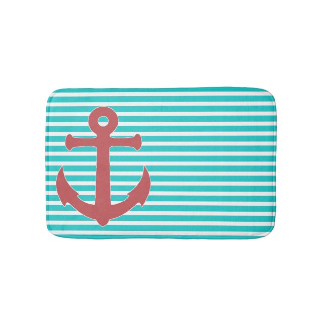 Tapis De Bain Ancre élégante et bracelet (Devant)