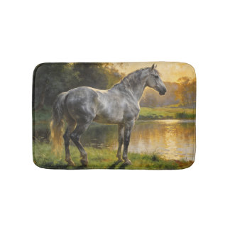 Tapis De Bain Andalusian Stallion by the Lake