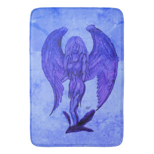 Tapis De Bain Angel en style tatouage
