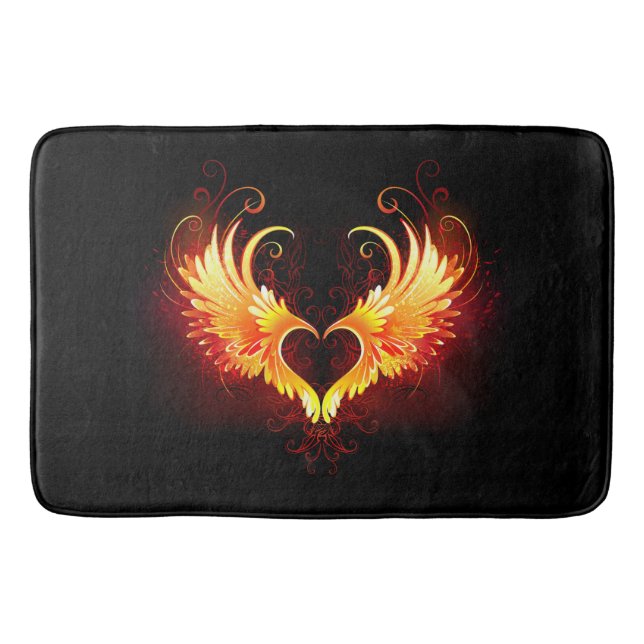 Tapis De Bain Angel Fire Heart with Wings (Devant)