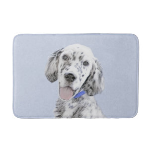 Tapis De Bain Anglais Setter Blue Belton Peinture Chien Art