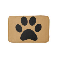 Tapis de bain animal d'empreinte de patte