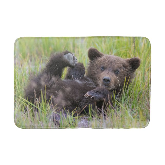 Tapis De Bain Animaux de bébés cutest | Bébé Ours Brown (Devant)