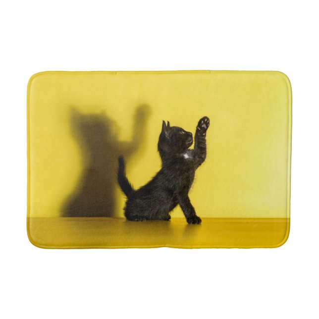 Tapis De Bain Animaux de bébés cutest | Black Cat Jouer (Devant)