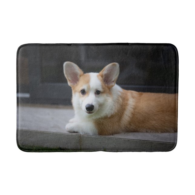 Tapis De Bain Animaux de bébés cutest | Corgi Puppy Relaxant (Devant)
