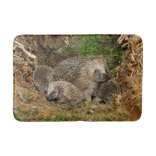 Tapis De Bain Animaux de bébés cutest Famille Hérisson