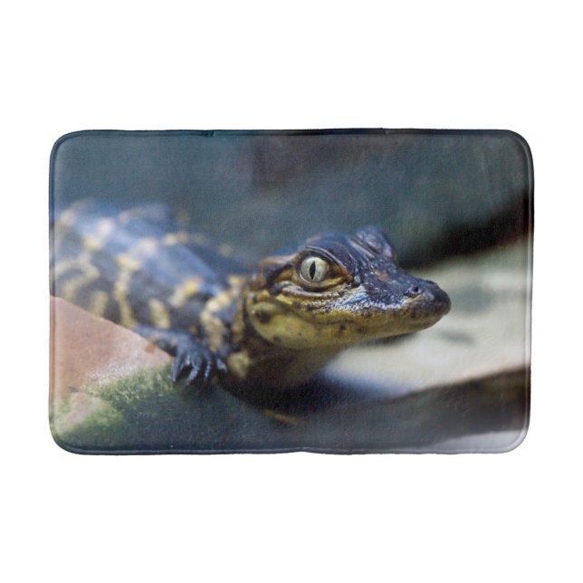 Tapis De Bain Animaux de bébés cutest | Jeune alligator (Devant)