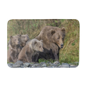 Tapis De Bain Animaux de bébés cutest Kodiak Mama Bear & Cubs