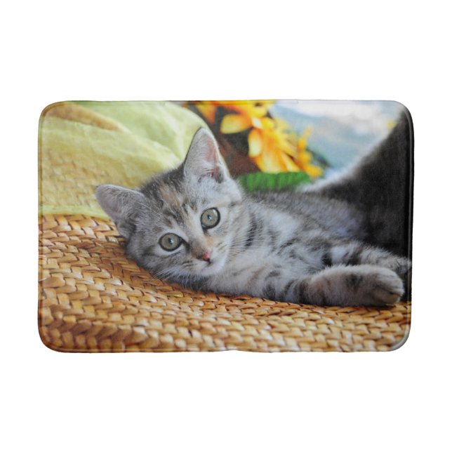 Tapis De Bain Animaux de bébés cutest | Lounge Kitten (Devant)