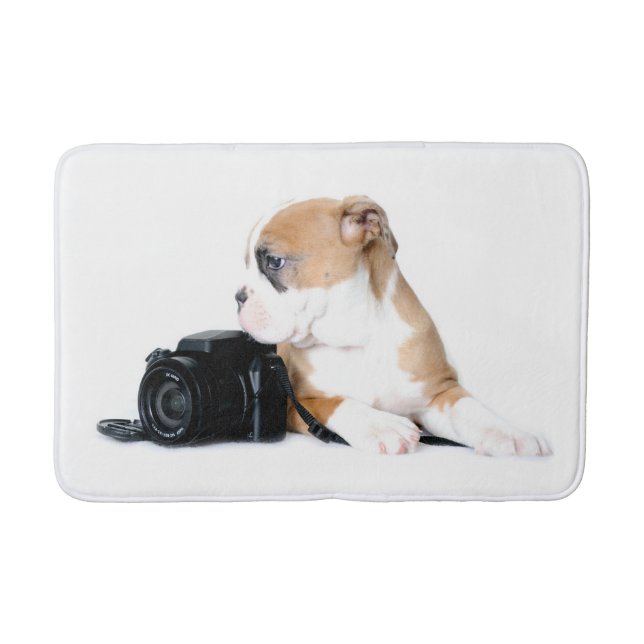 Tapis De Bain Animaux de bébés cutest | Old Tyme British Bulldog (Devant)