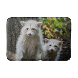 Tapis De Bain Animaux de bébés cutest   Raccoons jeunes blonds